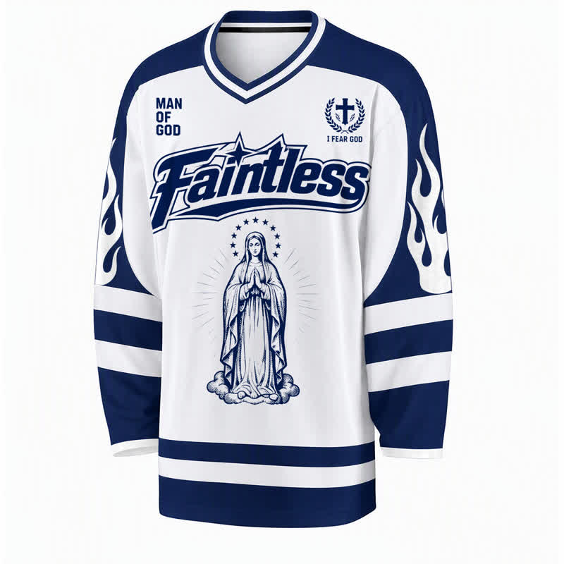 Christianartworkshop Virgin Mary Streetwear Langarm-Hockeytrikot - image 1