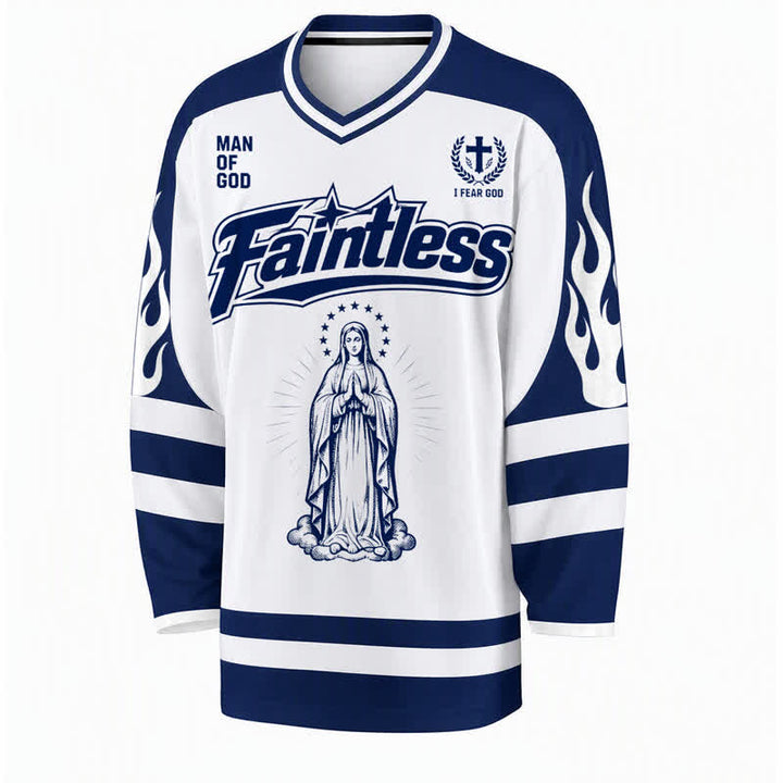Christianartworkshop Virgin Mary Streetwear Langarm-Hockeytrikot - image 1
