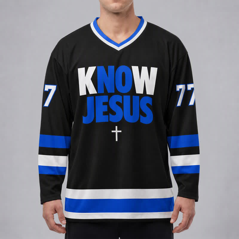 Christianartworkshop Kenne Jesus, kenne Frieden – Statement-Hockeytrikot - image 3