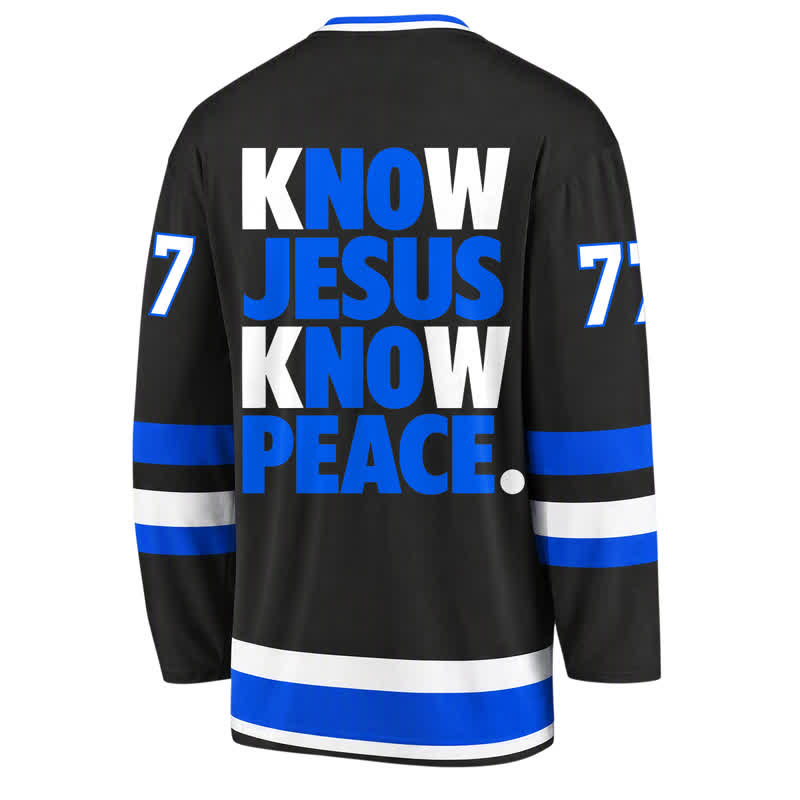 Christianartworkshop Kenne Jesus, kenne Frieden – Statement-Hockeytrikot - image 2