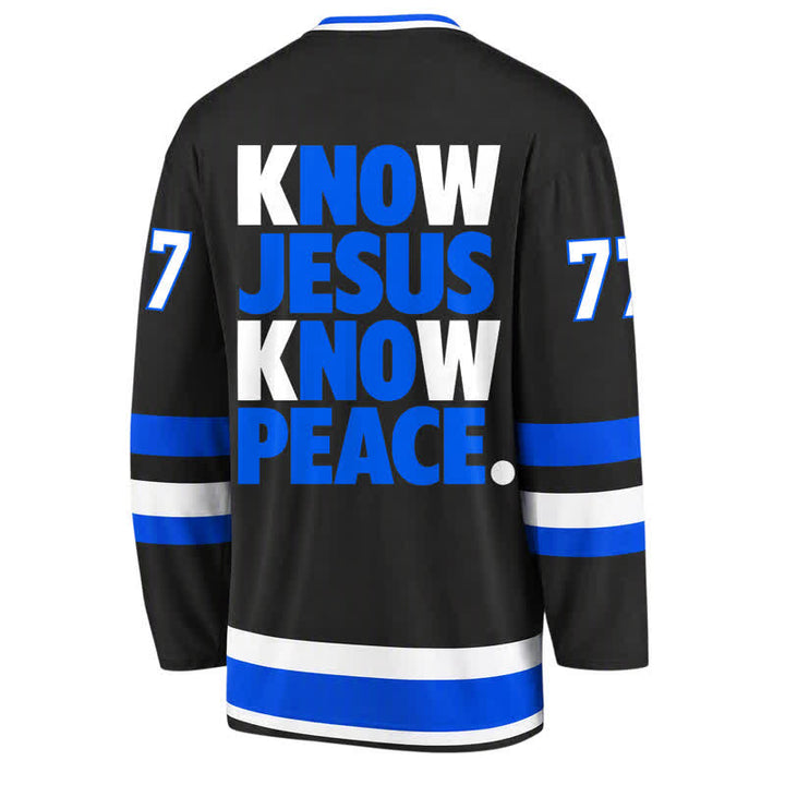 Christianartworkshop Kenne Jesus, kenne Frieden – Statement-Hockeytrikot - image 2