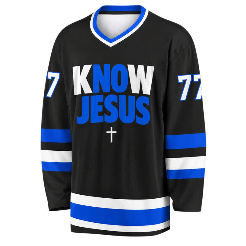 Christianartworkshop Kenne Jesus, kenne Frieden – Statement-Hockeytrikot - image 1