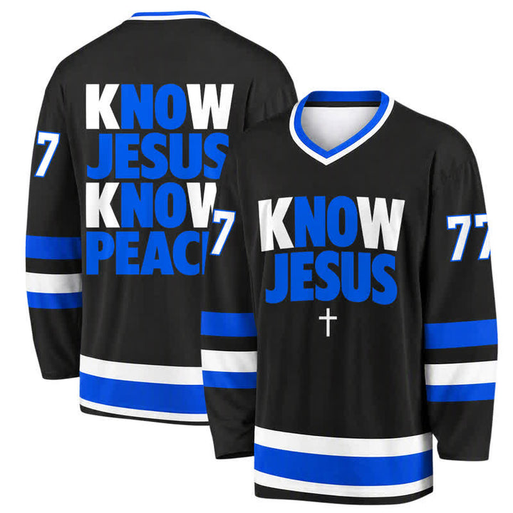 Christianartworkshop Kenne Jesus, kenne Frieden – Statement-Hockeytrikot - 5XL - image 0