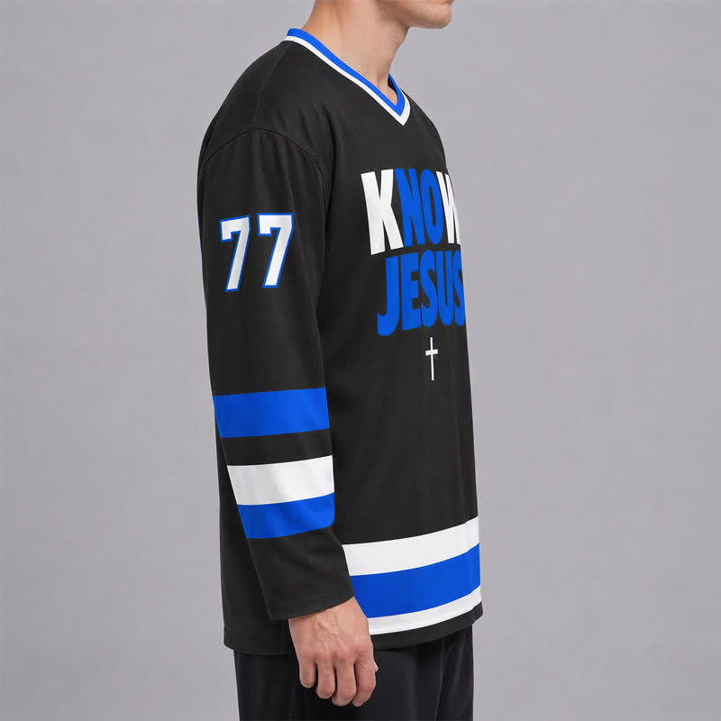 Christianartworkshop Kenne Jesus, kenne Frieden – Statement-Hockeytrikot - image 6