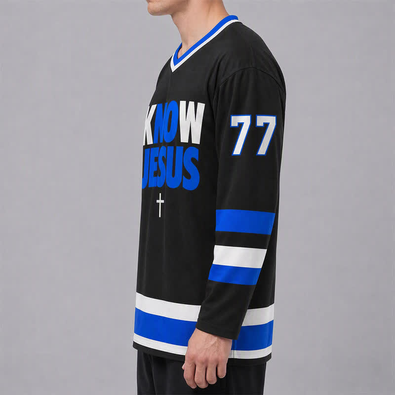 Christianartworkshop Kenne Jesus, kenne Frieden – Statement-Hockeytrikot - image 5