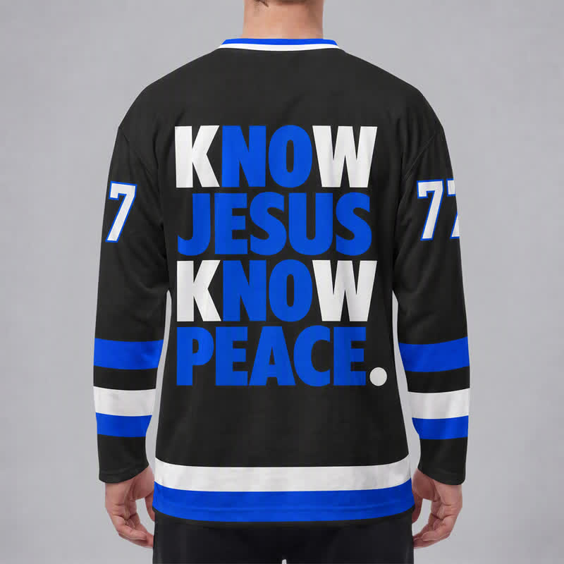 Christianartworkshop Kenne Jesus, kenne Frieden – Statement-Hockeytrikot - image 4