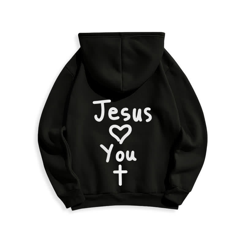 Christianartworkshop Jesus liebt dich – Oversized Fleece-Pullover-Hoodie - image 1