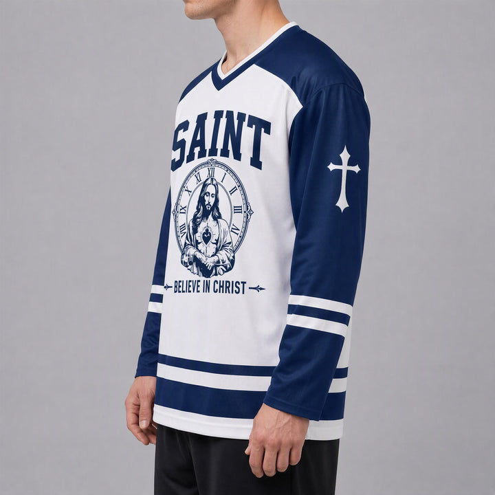 Christianartworkshop Gott segne dich Glaube an Christus Hockeytrikot - image 4
