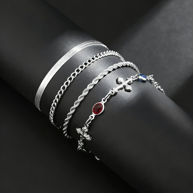 Christianartworkshop Elegante, vielseitige Armband-Kombination aus Kreuzlegierung: Gefäß stiller Hingabe - image 8