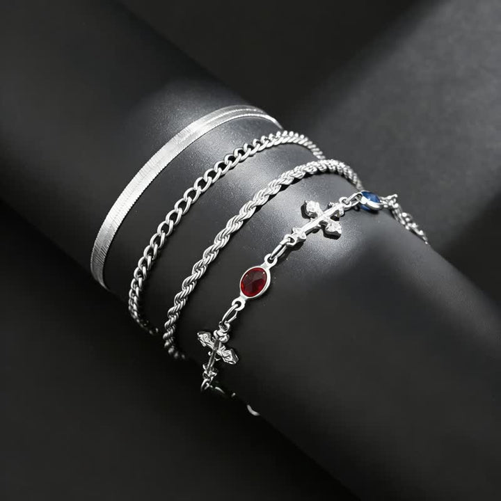 Christianartworkshop Elegante, vielseitige Armband-Kombination aus Kreuzlegierung: Gefäß stiller Hingabe - image 8