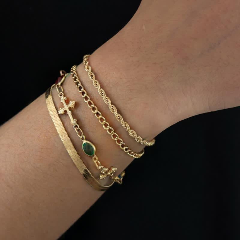 Christianartworkshop Elegante, vielseitige Armband-Kombination aus Kreuzlegierung: Gefäß stiller Hingabe - image 2