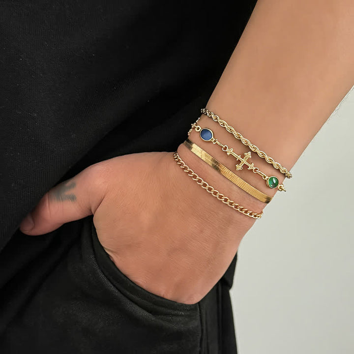 Christianartworkshop Elegante, vielseitige Armband-Kombination aus Kreuzlegierung: Gefäß stiller Hingabe - image 1