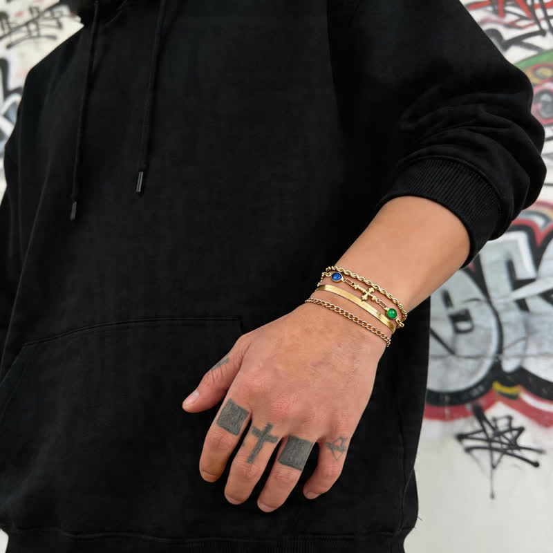 Christianartworkshop Elegante, vielseitige Armband-Kombination aus Kreuzlegierung: Gefäß stiller Hingabe - image 3