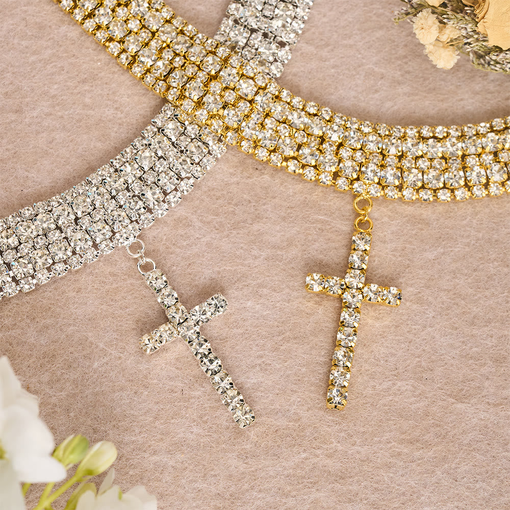 Christianartworkshop Funkelnde Strass-Kreuz-Halskette: Zeichen unerschütterlicher himmlischer Gnade - image 2