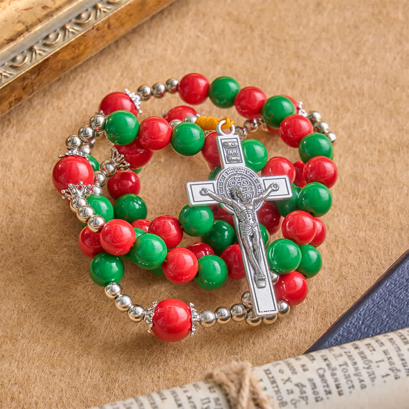 Christianartworkshop Rosenkranz „Himmlischer Wächter“ mit Kruzifix: Zeichen beständiger Führung - image 3