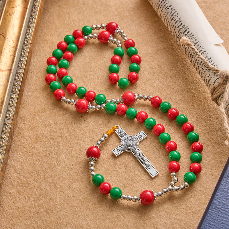 Christianartworkshop Rosenkranz „Himmlischer Wächter“ mit Kruzifix: Zeichen beständiger Führung - Kruzifix - image 0