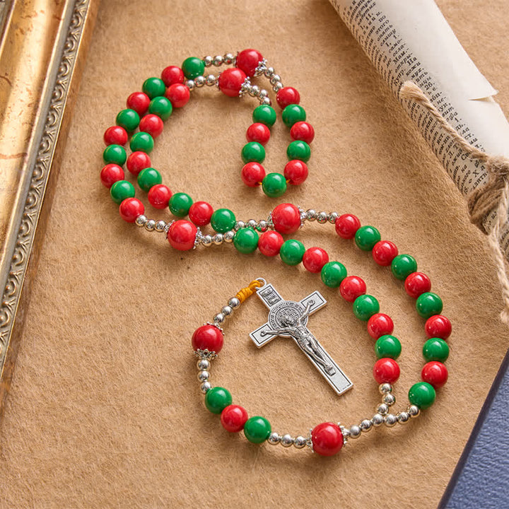 Christianartworkshop Rosenkranz „Himmlischer Wächter“ mit Kruzifix: Zeichen beständiger Führung - Kruzifix - image 0