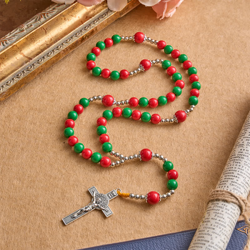 Christianartworkshop Rosenkranz „Himmlischer Wächter“ mit Kruzifix: Zeichen beständiger Führung - image 1