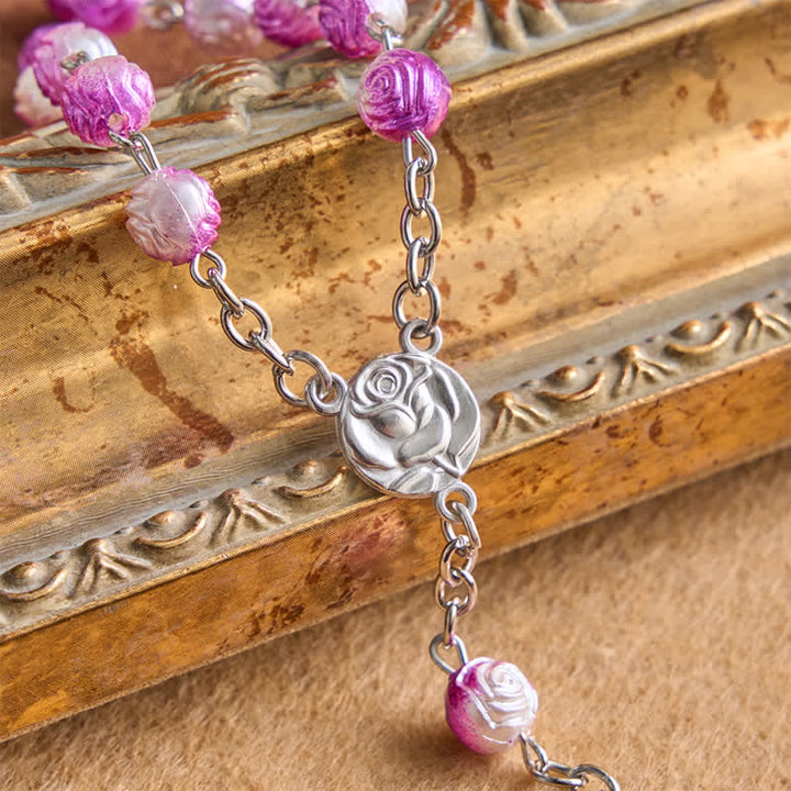 Christianartworkshop Rosenkranz mit himmlischer Rose und Kruzifix: Zeichen beständiger Führung - image 3