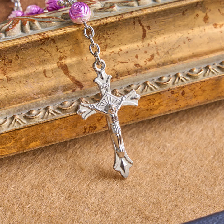 Christianartworkshop Rosenkranz mit himmlischer Rose und Kruzifix: Zeichen beständiger Führung - image 4
