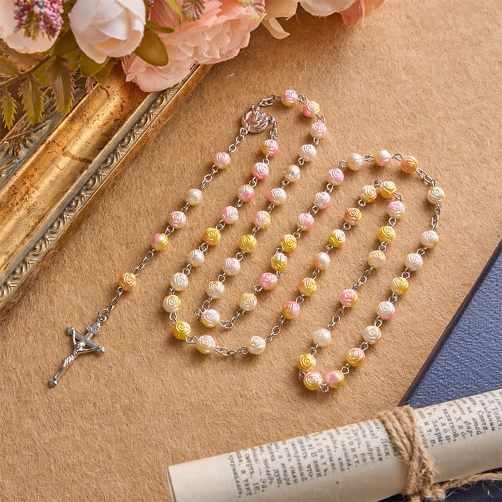 Christianartworkshop Rosenkranz mit himmlischer Rose und Kruzifix: Zeichen beständiger Führung - image 6