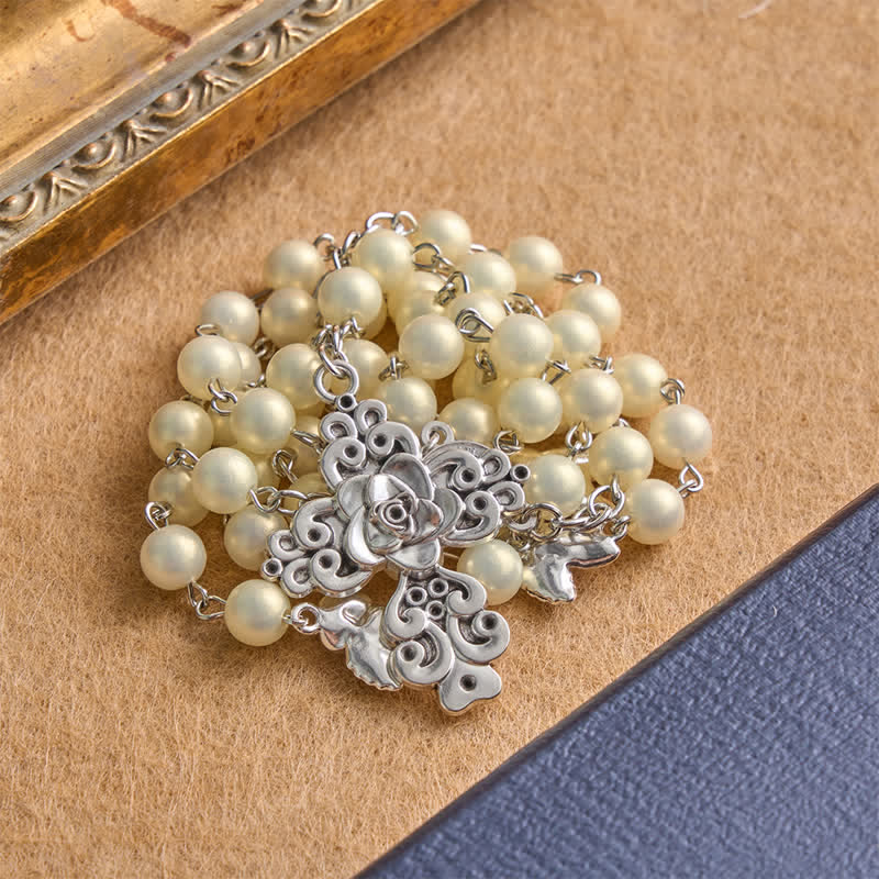 Christianartworkshop Rosenkranz Unserer Lieben Frau von Fatima mit Rosenkreuz: Zeichen der heiligen Gnade - image 3