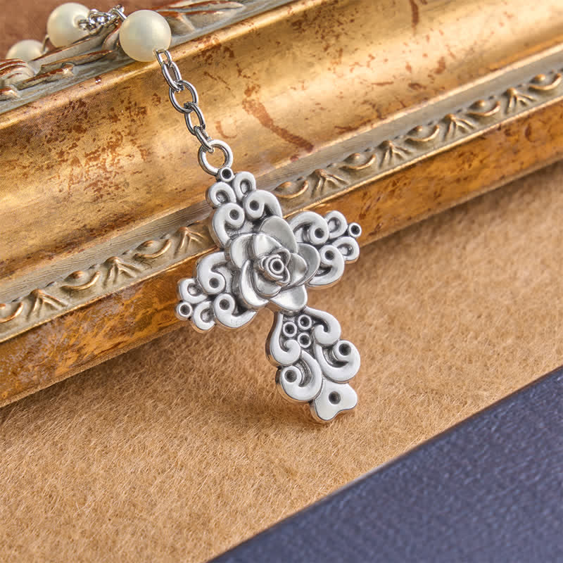 Christianartworkshop Rosenkranz Unserer Lieben Frau von Fatima mit Rosenkreuz: Zeichen der heiligen Gnade - image 4