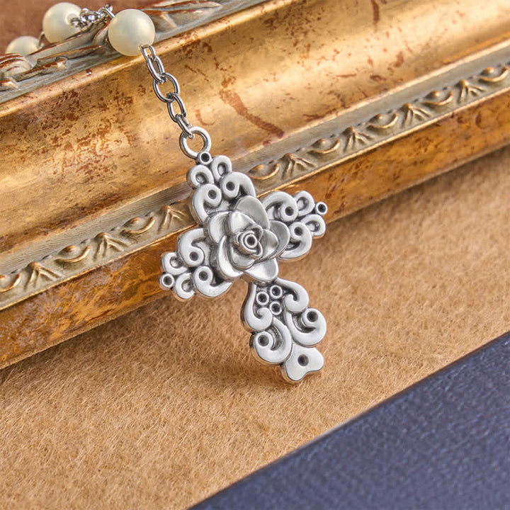 Christianartworkshop Rosenkranz Unserer Lieben Frau von Fatima mit Rosenkreuz: Zeichen der heiligen Gnade - image 4