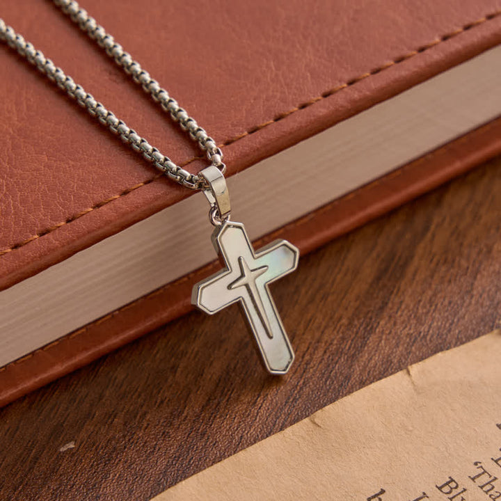 Christianartworkshop Fein poliertes Kupferkreuz mit Muscheleinlage: Zeichen beständigen himmlischen Schutzes - Silber - image 5