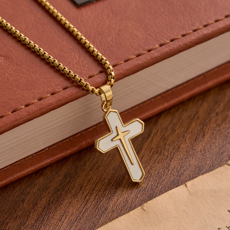 Christianartworkshop Fein poliertes Kupferkreuz mit Muscheleinlage: Zeichen beständigen himmlischen Schutzes - Golden - image 2