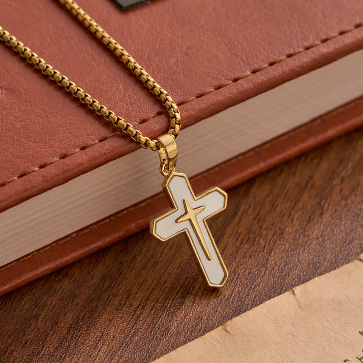 Christianartworkshop Fein poliertes Kupferkreuz mit Muscheleinlage: Zeichen beständigen himmlischen Schutzes - Golden - image 2