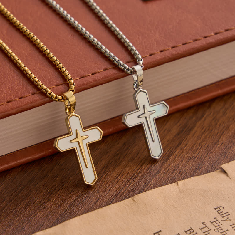 Christianartworkshop Fein poliertes Kupferkreuz mit Muscheleinlage: Zeichen beständigen himmlischen Schutzes - image 0