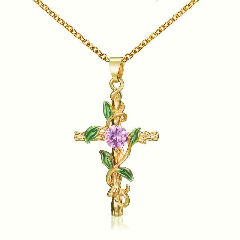 Christianartworkshop Naturinspirierte Rankenkreuz-Halskette: Symbol für verwurzelten himmlischen Schutz - Golden - image 6