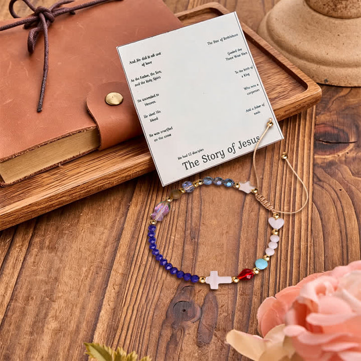 Christianartworkshop Perlenarmband mit Bibelvers: Trägerin sanfter himmlischer Vorsehung - image 2