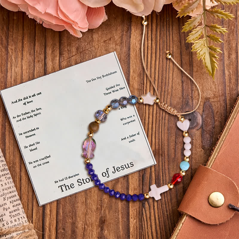 Christianartworkshop Perlenarmband mit Bibelvers: Trägerin sanfter himmlischer Vorsehung - image 1