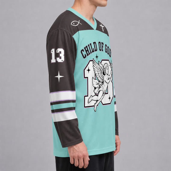Christianartworkshop Child Of God Angel 13 Langarm-Hockeytrikot - image 5