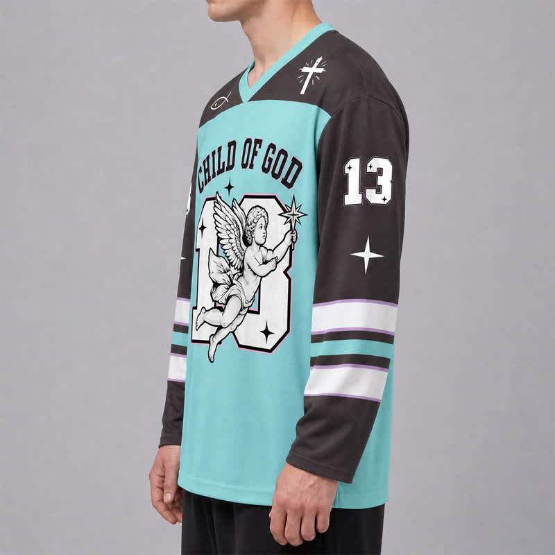 Christianartworkshop Child Of God Angel 13 Langarm-Hockeytrikot - image 6