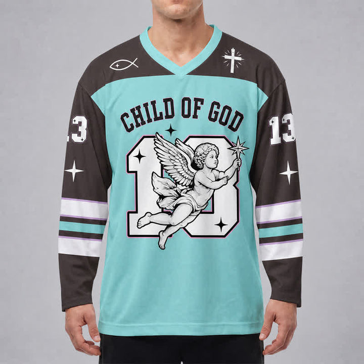 Christianartworkshop Child Of God Angel 13 Langarm-Hockeytrikot - image 3