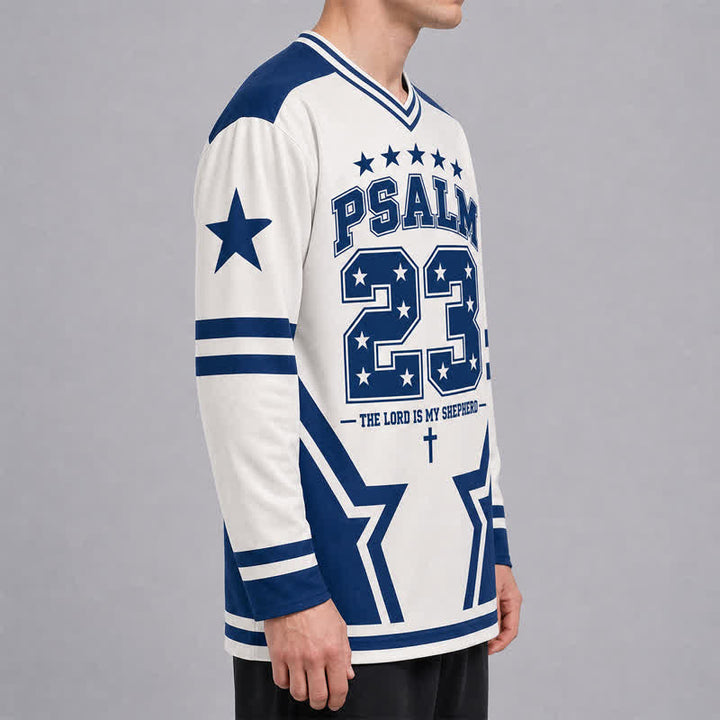 Christianartworkshop Psalm 23 Sternnummer Langarm-Hockeytrikot - image 5