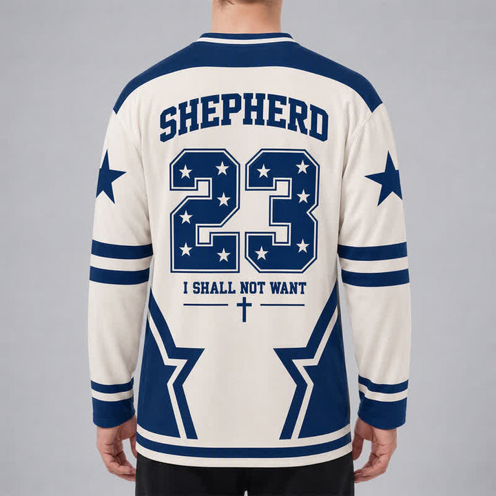 Christianartworkshop Psalm 23 Sternnummer Langarm-Hockeytrikot - image 4