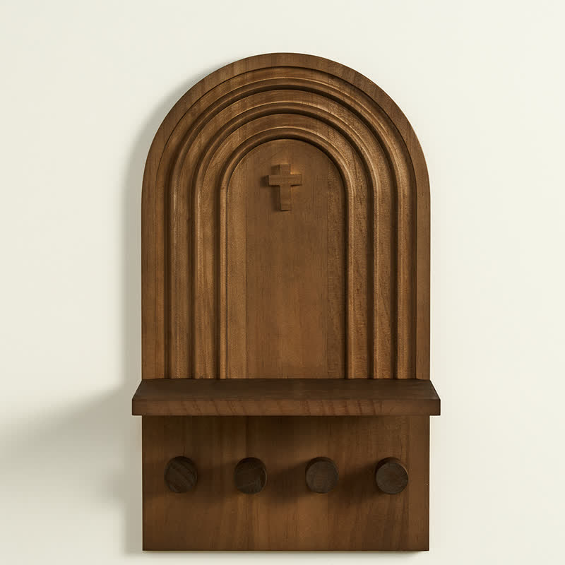 Christianartworkshop Vintage-Andachtswandregal mit Kreuz: Leuchtfeuer sanften himmlischen Glanzes - Kreuzen - image 0