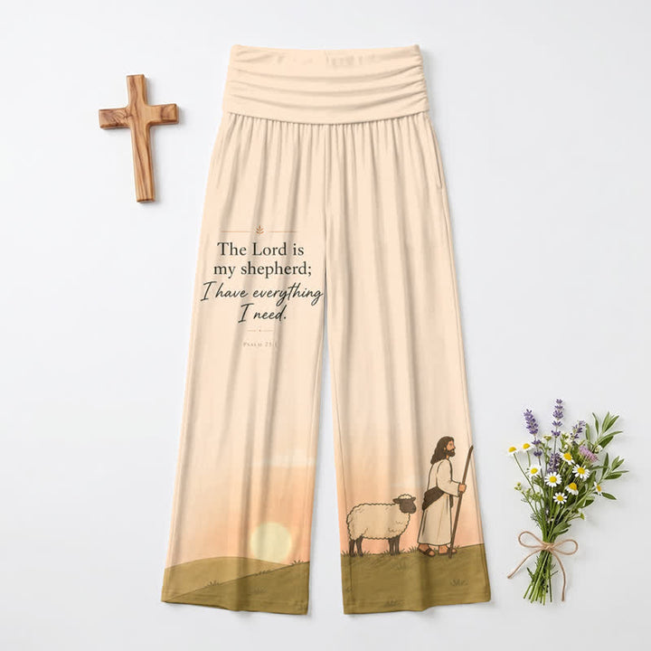 Christianartworkshop Die „Herr ist mein Hirte“-Damenhose mit weitem Bein - US22, UK/AU26, EU54 - image 0