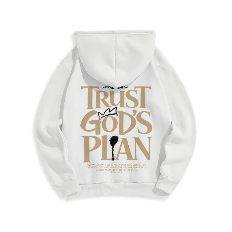 Christianartworkshop Vertraue Gottes Plan – Brauner Streetwear-Pullover-Hoodie - image 4
