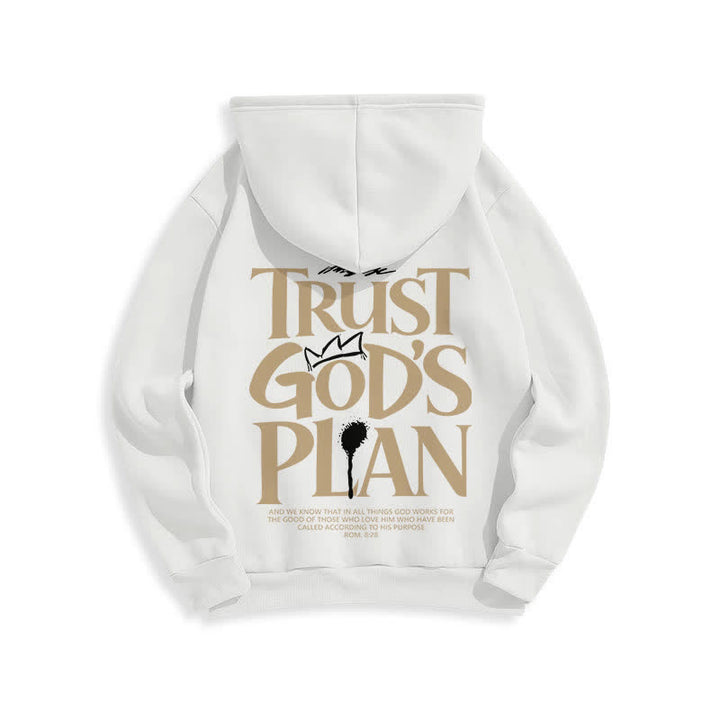 Christianartworkshop Vertraue Gottes Plan – Brauner Streetwear-Pullover-Hoodie - image 4