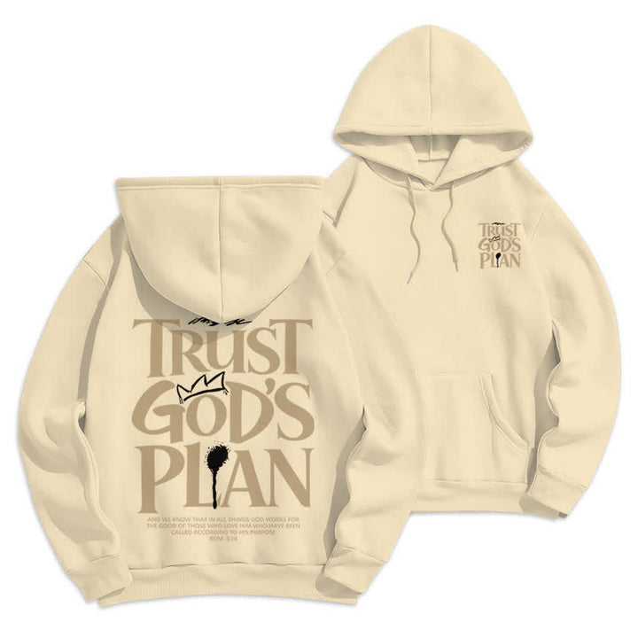 Christianartworkshop Vertraue Gottes Plan – Brauner Streetwear-Pullover-Hoodie - Beige - 2XL - image 12