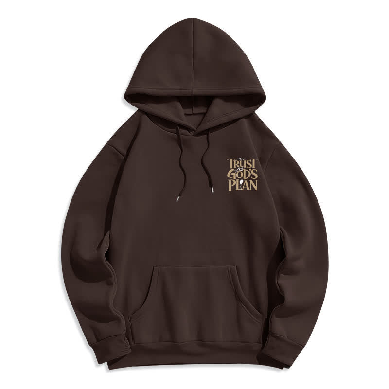 Christianartworkshop Vertraue Gottes Plan – Brauner Streetwear-Pullover-Hoodie - image 2