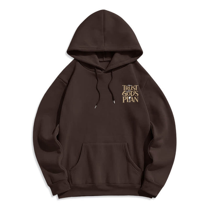 Christianartworkshop Vertraue Gottes Plan – Brauner Streetwear-Pullover-Hoodie - image 2
