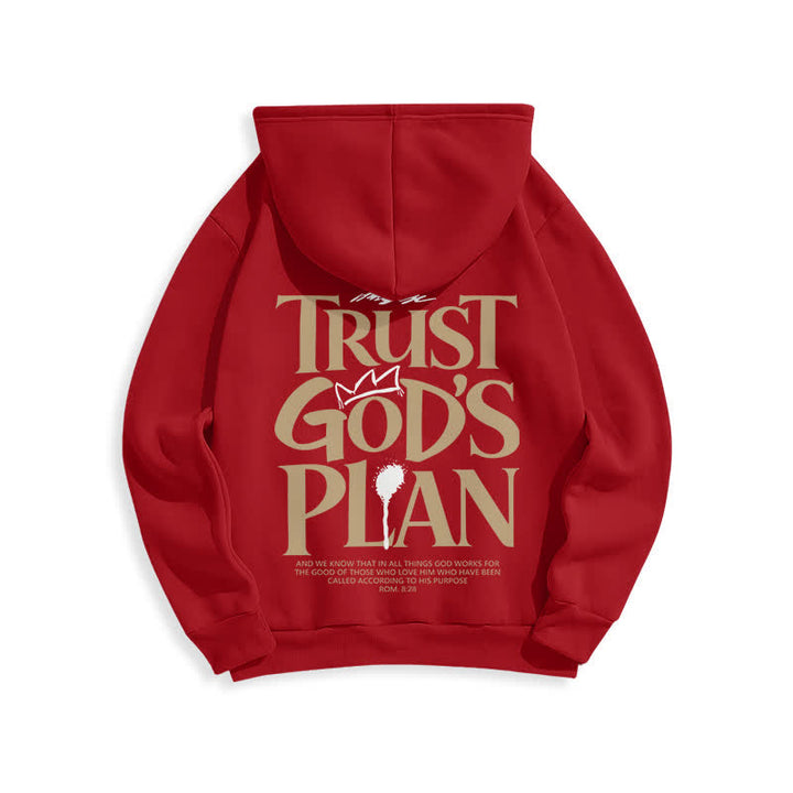 Christianartworkshop Vertraue Gottes Plan – Brauner Streetwear-Pullover-Hoodie - image 16