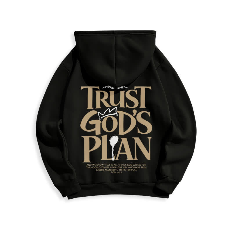 Christianartworkshop Vertraue Gottes Plan – Brauner Streetwear-Pullover-Hoodie - image 7