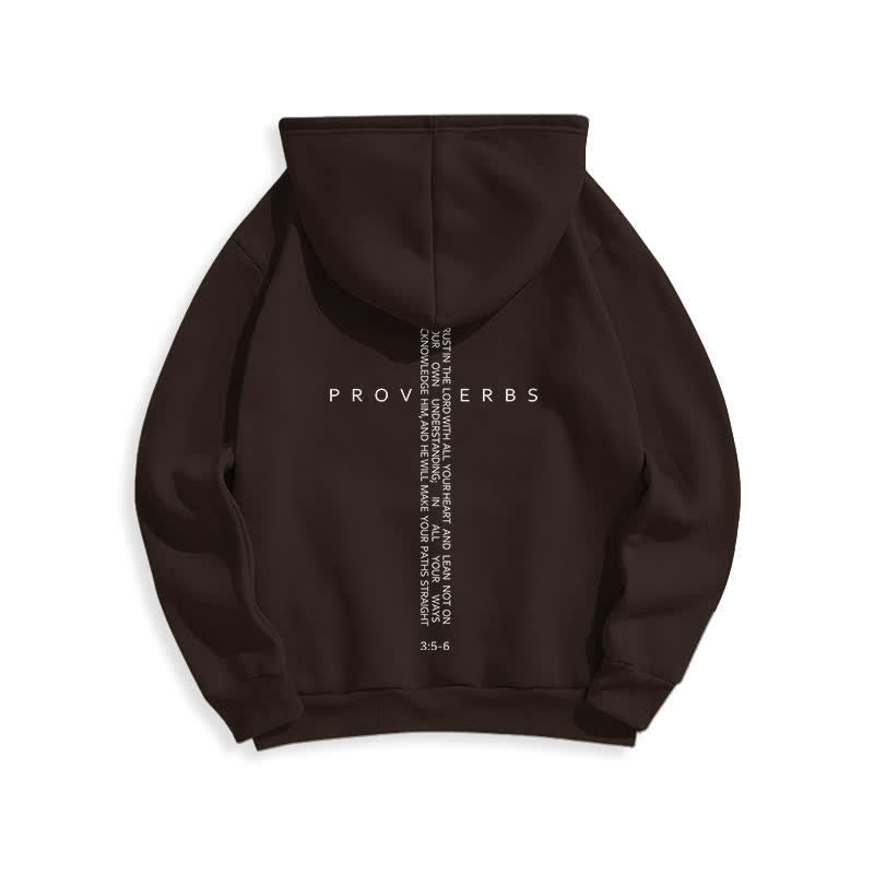 Christianartworkshop Weißer Hoodie mit Fleecefutter und Spruchkreuz-Motiv - image 7